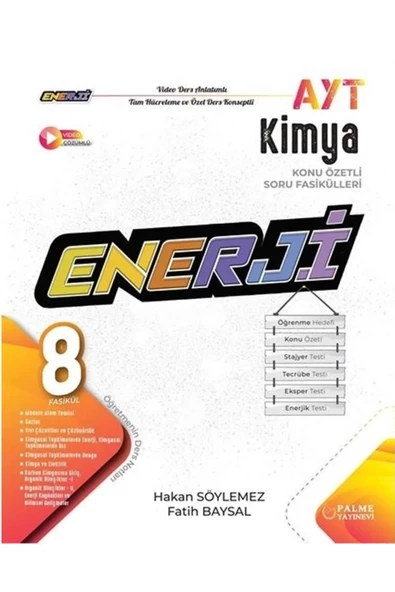 Palme Yayıncılık YKS AYT Enerji Kimya Konu Özetli Soru Fasikülleri ürün görseli 1