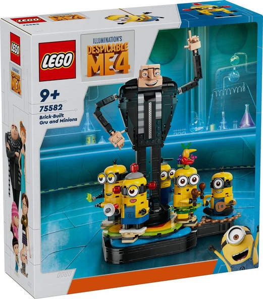 LEGO Minions 75582 Brick-Built Gru and Minions ürün görseli 1