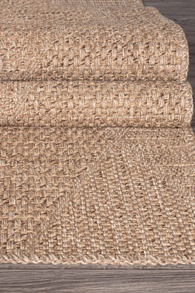 Rusticana 3102 Naturel Jüt Halı Modern Örme Kilim - Resim 2
