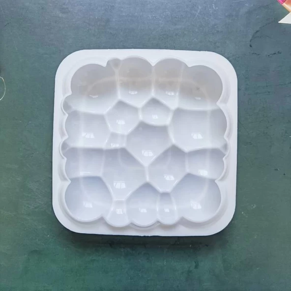 Silikon Büyük Kare Bulut Mousse Kek ve Pasta Kalıbı, 20 Cm H:4,8 ürün görseli 1