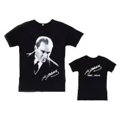 SİYAH ATATÜRK TİŞÖRTÜ SIRTI İMZALI 10 KASIM SİYAH ATATÜRK TİŞÖRTÜ SIRTI İMZALI TİŞÖRT ürün görseli 1