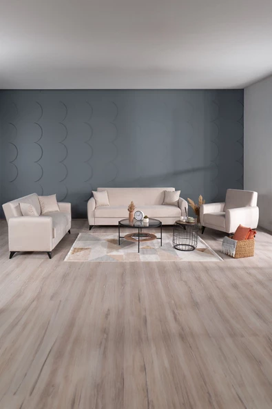 Kilim Mobilya Dove Yüksek Ayaklı 3 2 B Koltuk Takımı Krem ürün görseli 1