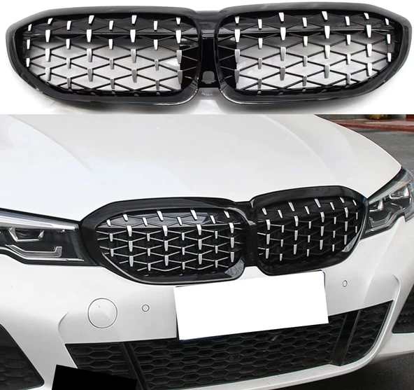Bmw 3 serisi G20 diamond ön panjur böbrek 2019-2022 Arası Uyumlu ürün görseli 1