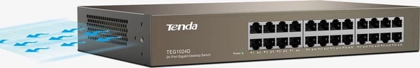 Teg1024d 24 Port 10-100-1000 Mbps Switch Çelik Kasa Rack Mount ürün görseli 1