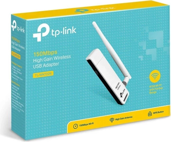 Tl-wn722n 150mbps Wi-fi Lite-n Usb Adaptör ürün görseli 1
