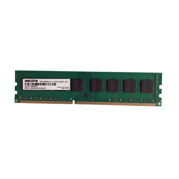 Seclife 8 GB 1600Mhz 1.35V CL11 16 Chip DDR3 Pc Ram ürün görseli 1