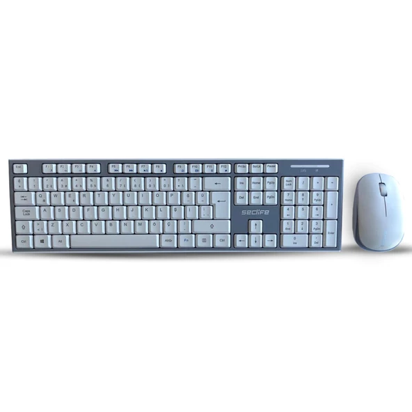 SKM-663 Q Beyaz Kablosuz Multimedya Klavye Mouse Set ürün görseli 1