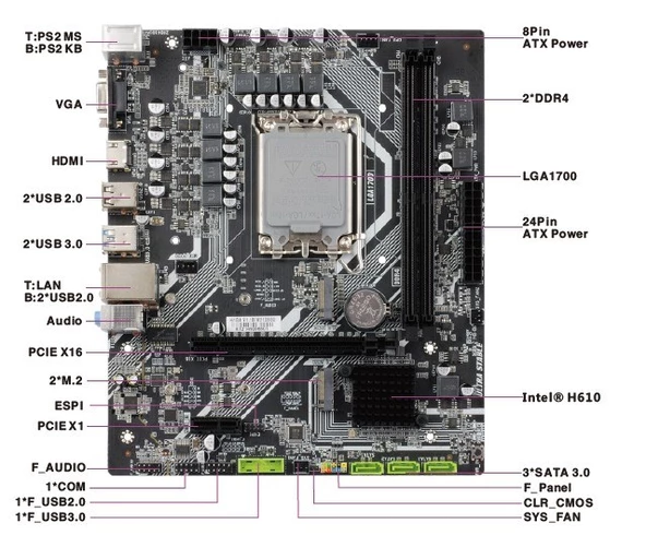 ASRock H610DA1 DDR4