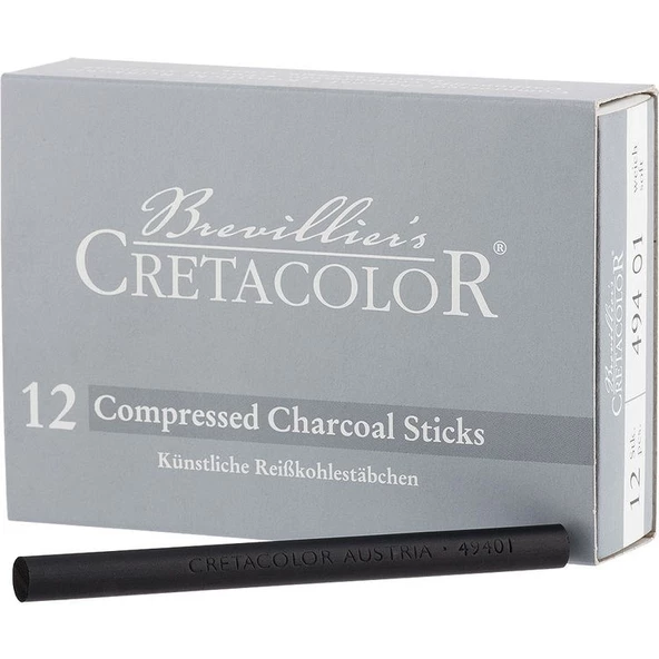 Cretacolor Compressed Charcoal Sıkıştırılmış Kömür Füzen Soft (494 01) 1 Adet ürün görseli 1