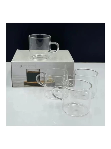 Paşabahçe D001 Lite Borosilkat Kulplu Çay Fincanı 130cc 4'lü ürün görseli 1