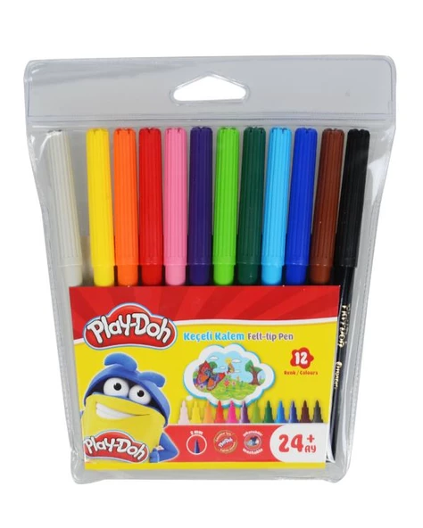 Play Doh Keçeli Boya Kalemi 12 Renk (2mm) ürün görseli 1