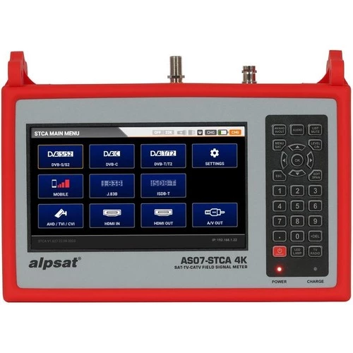 Alpsat AS07STCA-4K Dvb S-S2/T-T2/C/J.83B /ısdb-T Combo Sinyal Analizörü ürün görseli 1