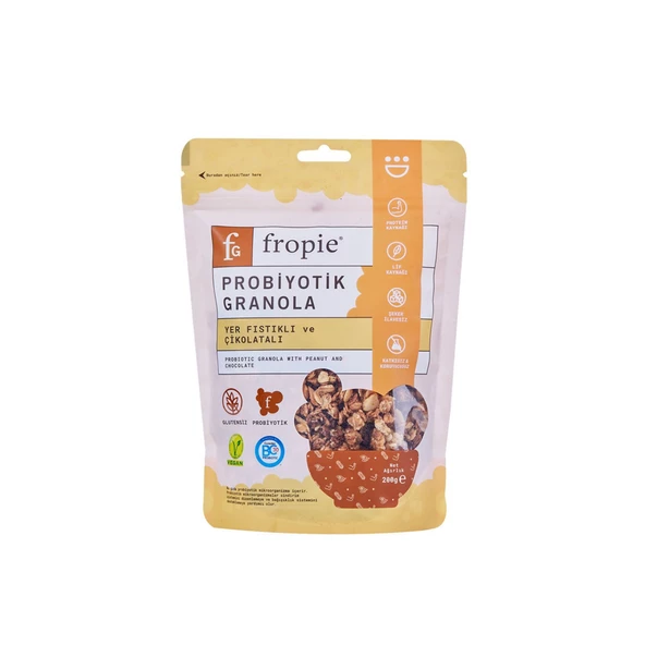 Fropie Yer Fıstıklı&Çikolatalı Probiyotik Granola 200 gr 1 ADET ürün görseli 1