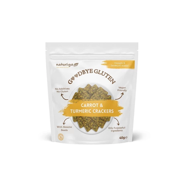 Naturiga GoodBye Glutensiz Havuçlu&Zerdeçallı Kraker 40 gr 1 ADET ürün görseli 1