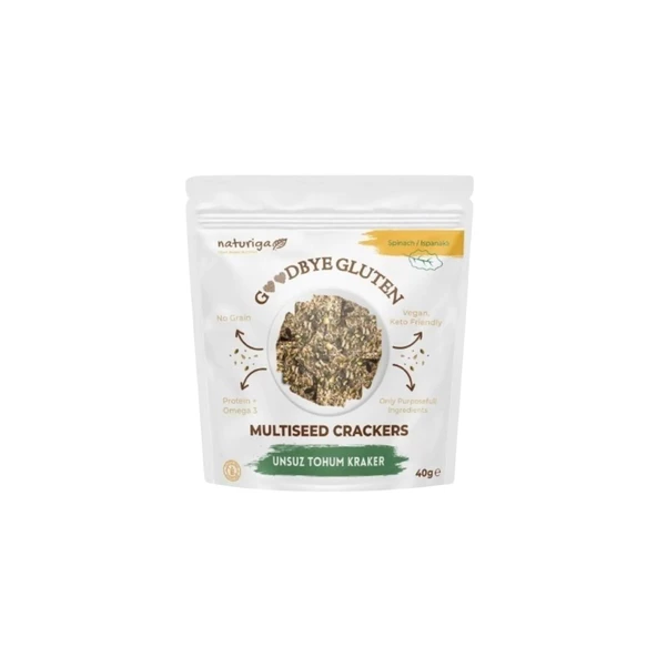 Naturiga GoodBye Glutensiz Ispanaklı Kraker 40 gr 1 ADET ürün görseli 1