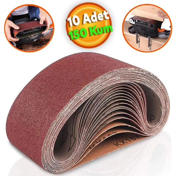 Sonsuz Bant 150 Kum Tank Palet Zımpara Kağıdı 75 x 533 mm (10 ADET) ürün görseli 1