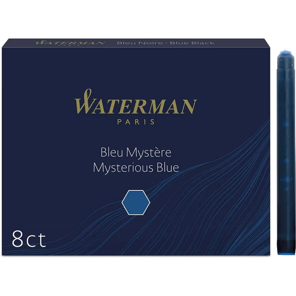 Waterman Dolmakalem Kartuşu Uzun 8'li Mavi/Siyah ürün görseli 1