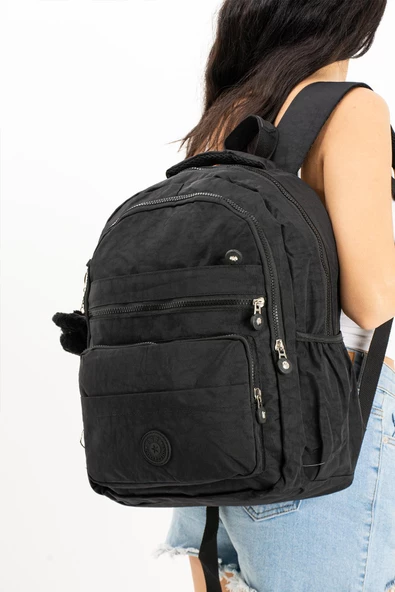 571 collections Ultra Hafif Çok Cepli Orta Boy Sırt Çantası Unisex Siyah (Model: 571-3E) ürün görseli 1