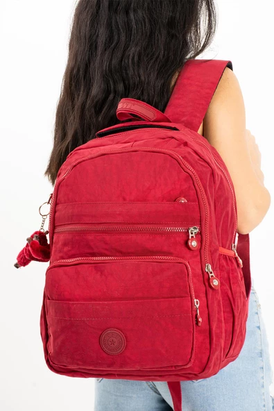 571 collections Ultra Hafif Çok Cepli Orta Boy Sırt Çantası Kırmızı (Model: 571-3E) ürün görseli 1