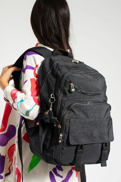 571 collections Ultra Hafif Çok Cepli Su Geçirmez Sırt Çantası Unisex Siyah (Model: 571-1H) ürün görseli 1