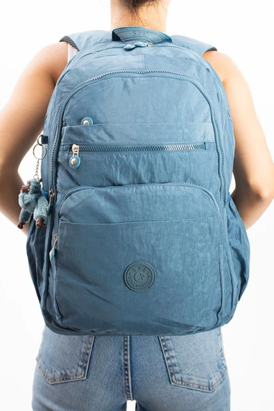571 collections Ultra Hafif Çok Cepli Su Geçirmez Sırt Çantası Unisex Mavi (Model: 571-1B) ürün görseli 1