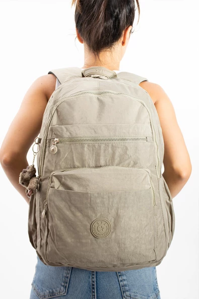 571 collections Ultra Hafif Çok Cepli Su Geçirmez Sırt Çantası Unisex Vizon (Model: 571-1B) ürün görseli 1