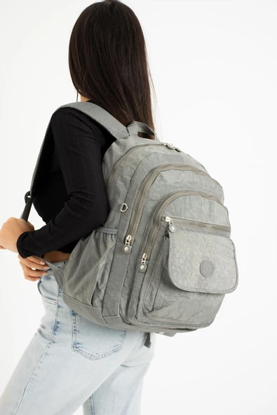571 collections Ultra Hafif Çok Cepli Su Geçirmez Sırt Çantası Unisex Gri(Model:571-2A) ürün görseli 1