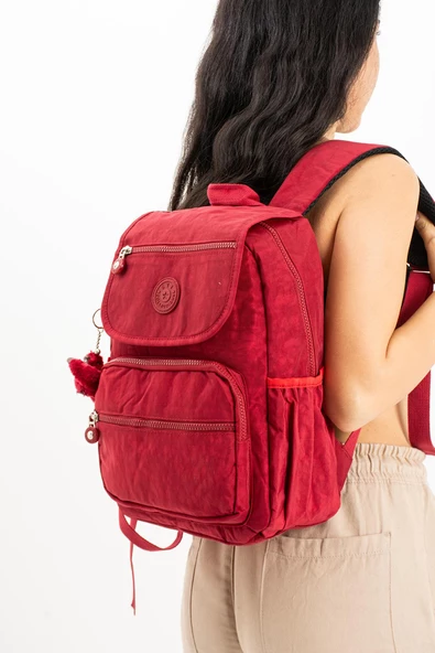 571 collections Ultra Hafif Orta Boy Sırt Çantası Çok Cepli Kırmızı (Model: 571-4A) ürün görseli 1