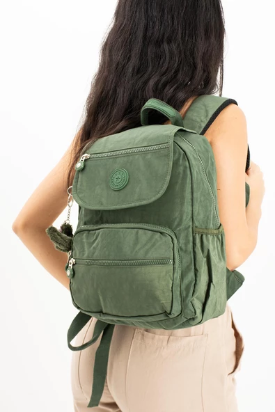 571 collections Ultra Hafif Orta Boy Sırt Çantası Çok Cepli Unisex Yeşil (Model: 571-4A) ürün görseli 1