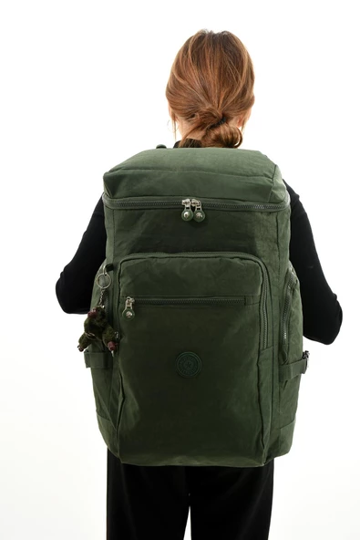 571 collections Büyük Boy Ultra Hafif Çok Bölmeli Dağcı Çantası Yeşil (Model: 571-7D) ürün görseli 1