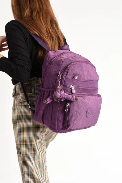 571 collections Ultra Hafif Orta Boy Sırt Çantası  Çok Cepli Mor (Model: 571-4B) ürün görseli 1