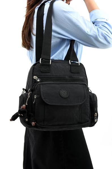 571 collections Ultra Hafif Su Geçirmez Çok Cepli Omuz Çantası Siyah (Model: 571-5E) ürün görseli 1