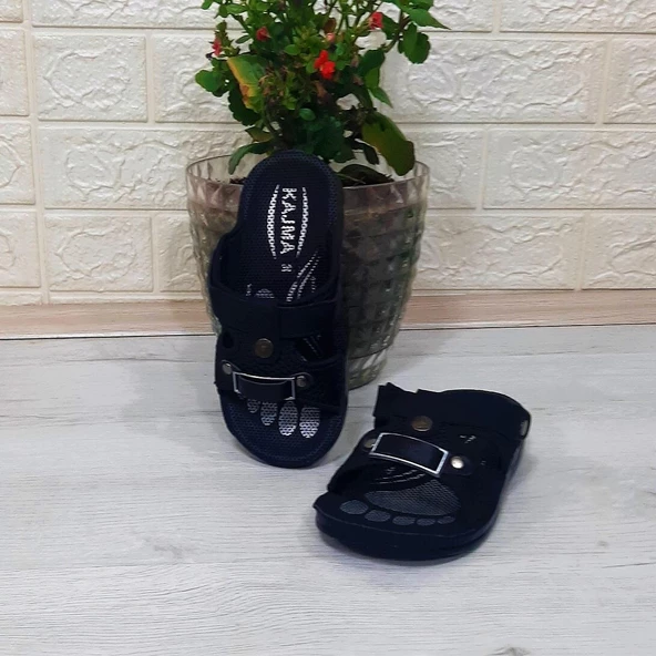 Fiyra Kajma Siyah renk Erkek Çocuk Günlük Terlik ürün görseli 1