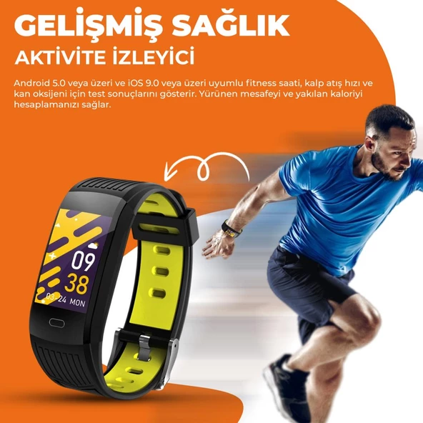 Moodix WE23K10B Akıllı Bileklik Siyah-Sarı - Resim 9