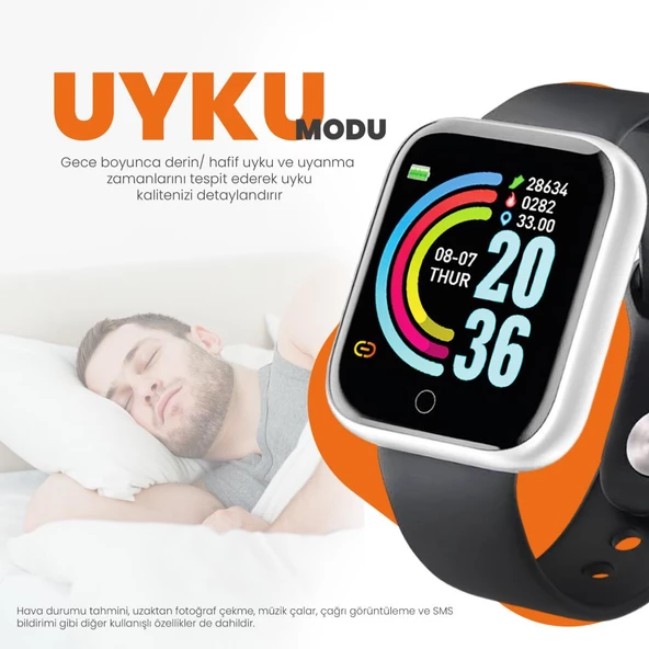 Moodix WE23K13B Akıllı Saat Gri-Siyah - Resim 8
