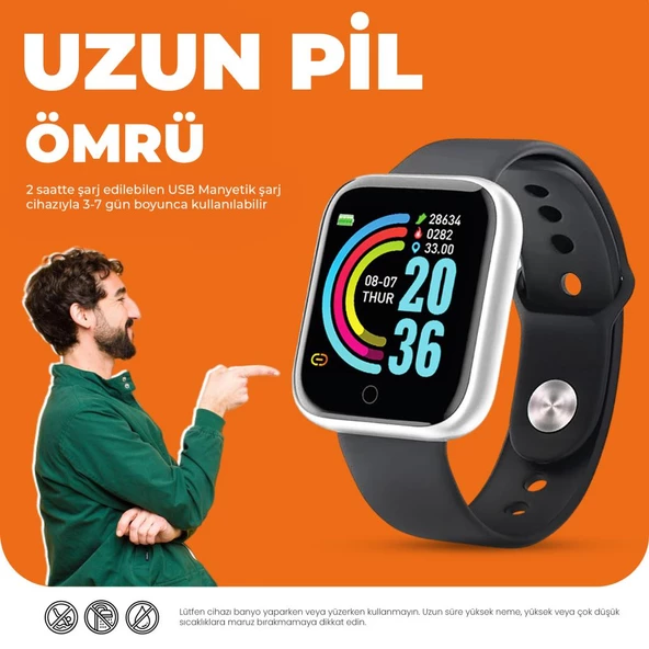 Moodix WE23K13B Akıllı Saat Gri-Siyah - Resim 9