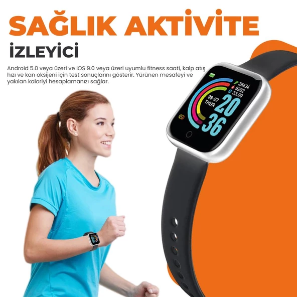 Moodix WE23K13B Akıllı Saat Gri-Siyah - Resim 10