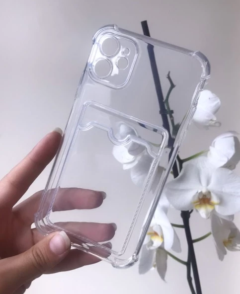Şeffaf Kartlıklı Kamera Korumalı Kılıf Iphone 11 Uyumlu ürün görseli 1