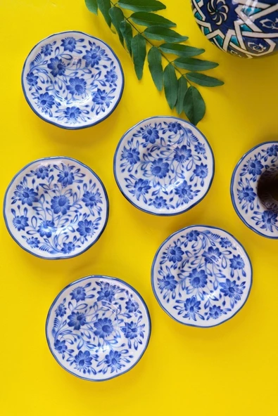 Jamuor Mess Fulya Porselen Çay Tabak Takımı 12cm 6 Parça ürün görseli 1