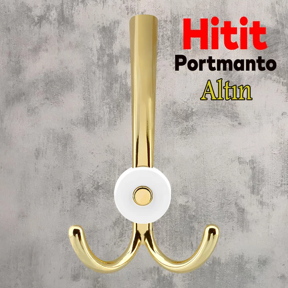 Hitit Askı Portmanto Metal Altın Gold Vestiyer Duvar Dolap Elbise Askısı Mobilya Askılığı Aparat ürün görseli 1