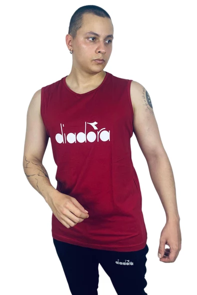 Diadora Therm Erkek Bordo Kolsuz T-shirt - 1ATL01-BORDO ürün görseli 1