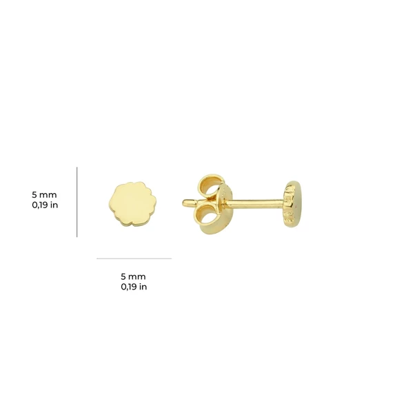 14 Ayar Minik Altın Küpe 0,57 gr - Resim 2