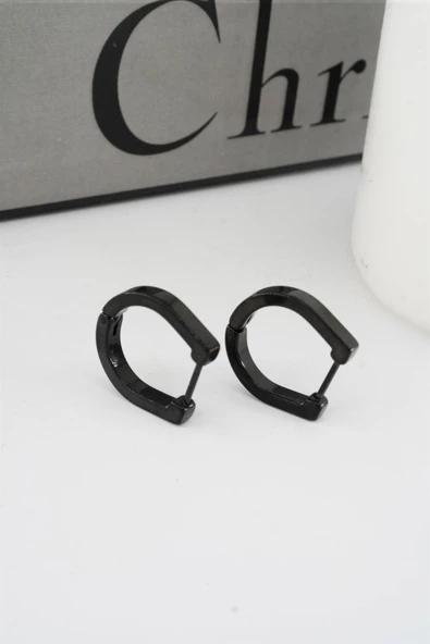 Kadın 316 L Paslanmaz Çelik 1.8 cm Oval Model Küpe ürün görseli 1