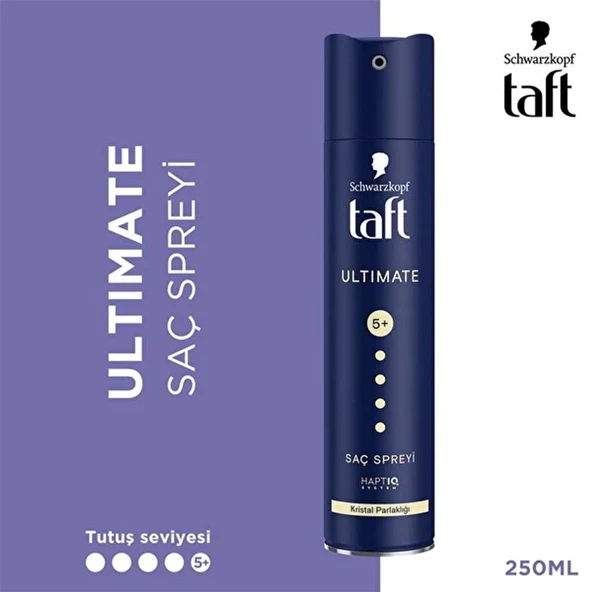 Taft Saç Spreyi Ultimate No: 5+ Kristal Parlaklığı 250 ml ürün görseli 1