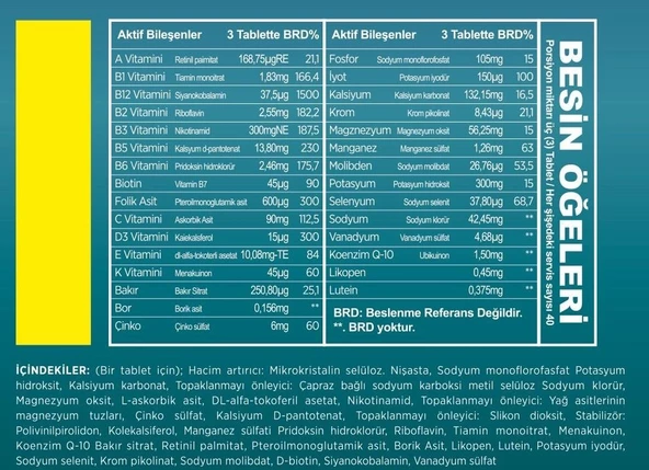 GoldeVita MultiPlus Multivitamin 120 Tablet - Resim 2