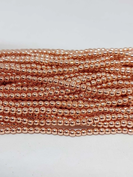 Bileklik Boy Hematit Taşı Yarım Dizi 3mm (35630) (17CM UZUNLUĞUNDADIR) ürün görseli 1