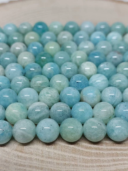 Bileklik Boy Amazonit Taşı Royal Quality Yarım Dizi 8mm (18CM UZUNLUĞUNDADIR) ürün görseli 1