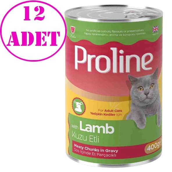 Proline Kedi Konserve Maması Kuzu Etli 400 Gr 12 AD ürün görseli 1
