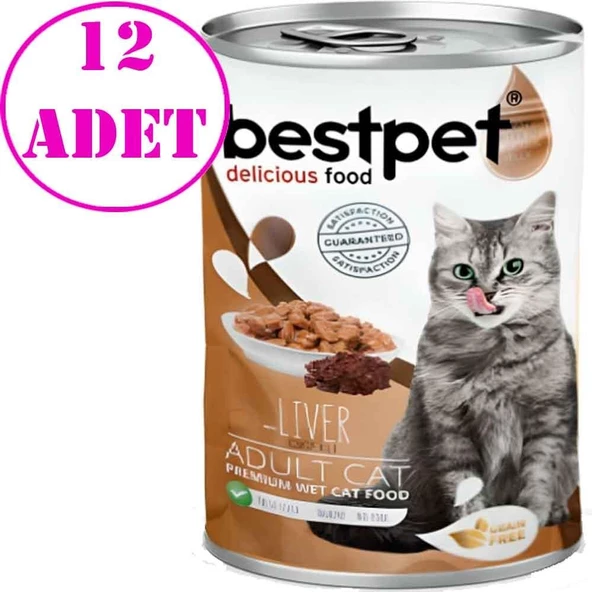 BestPet Ciğerli Tavuklu Kedi Konservesi 400gr 12 AD ürün görseli 1