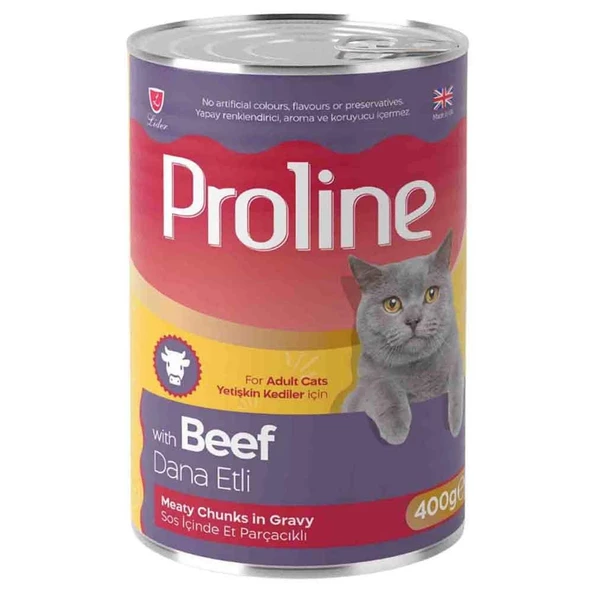 Proline Kedi Konserve Maması Biftekli 400 Gr ürün görseli 1